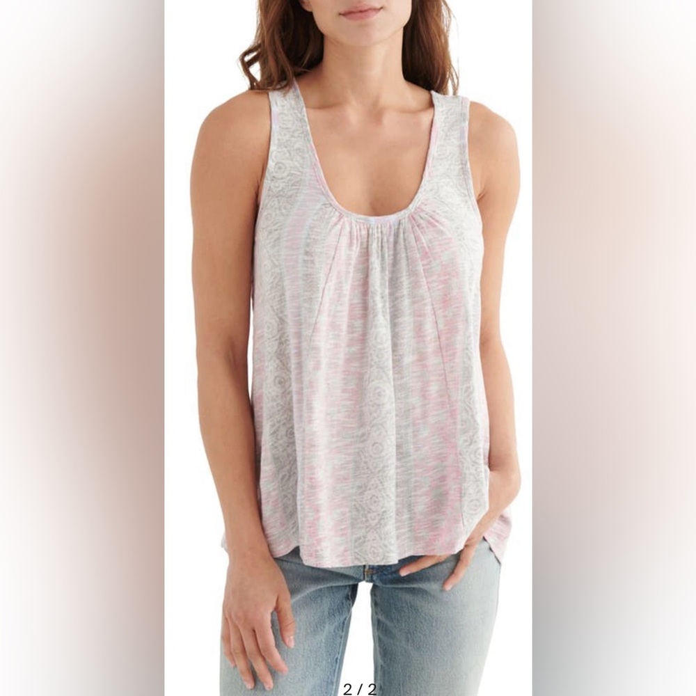 LUCKY BRAND Pleated Tank Top Size Small (4-6)  NWT
